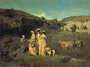 Gustave Courbet Les Demoiselles de Village France oil painting artist